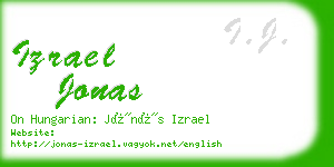 izrael jonas business card